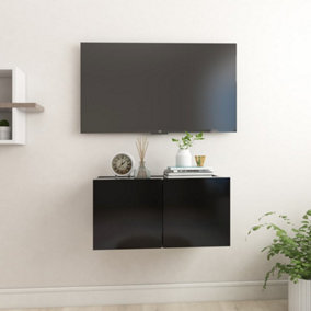 Berkfield Hanging TV Cabinet Black 60x30x30 cm