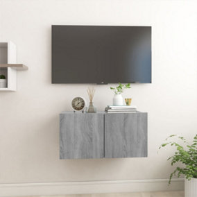 Berkfield Hanging TV Cabinet Grey Sonoma 60x30x30 cm Engineered Wood
