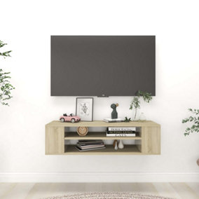 Berkfield Hanging TV Cabinet Sonoma Oak 100x30x26.5 cm Engineered Wood