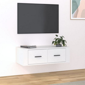 Berkfield Hanging TV Cabinet White 80x36x25 cm Engineered Wood