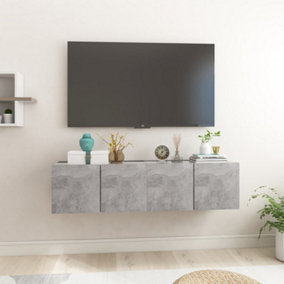 Berkfield Hanging TV Cabinets 2 pcs Concrete Grey 60x30x30 cm