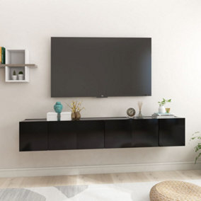 Berkfield Hanging TV Cabinets 3 pcs Black 60x30x30 cm