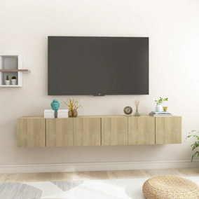 Berkfield Hanging TV Cabinets 3 pcs Sonoma Oak 60x30x30 cm