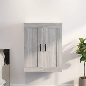 Berkfield Hanging Wall Cabinet Grey Sonoma 69.5x32.5x90 cm