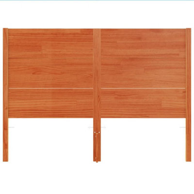 Berkfield Headboard Wax Brown 135 cm Solid Wood Pine