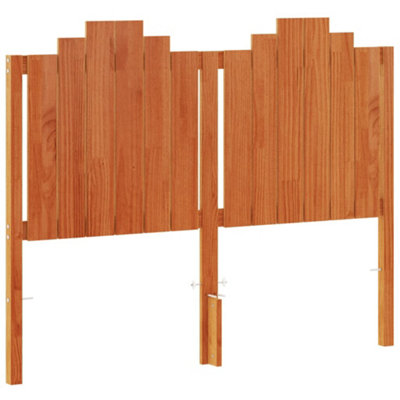 Berkfield Headboard Wax Brown 135 cm Solid Wood Pine