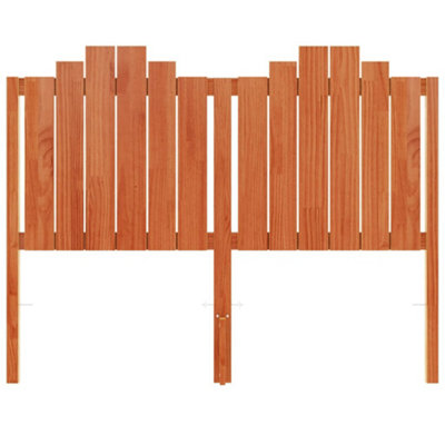 Berkfield Headboard Wax Brown 135 cm Solid Wood Pine