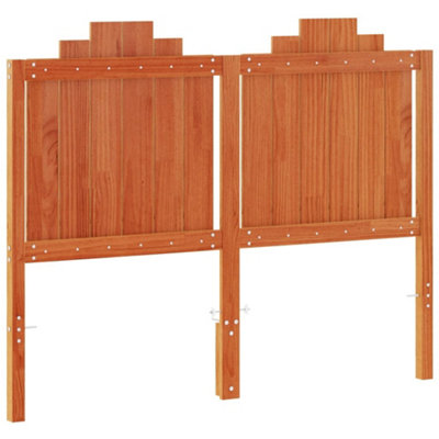 Berkfield Headboard Wax Brown 135 cm Solid Wood Pine