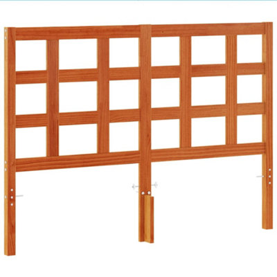 Berkfield Headboard Wax Brown 135 cm Solid Wood Pine