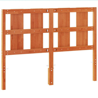 Berkfield Headboard Wax Brown 135 cm Solid Wood Pine