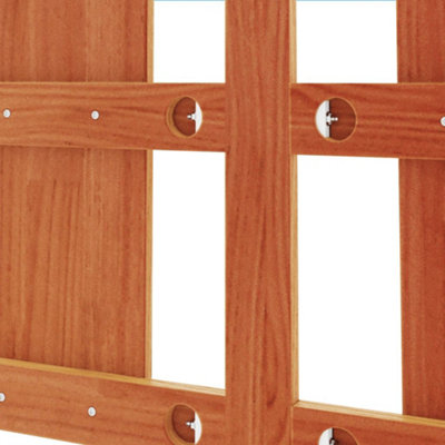 Berkfield Headboard Wax Brown 135 cm Solid Wood Pine