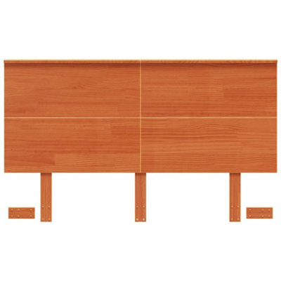 Berkfield Headboard Wax Brown 135 cm Solid Wood Pine