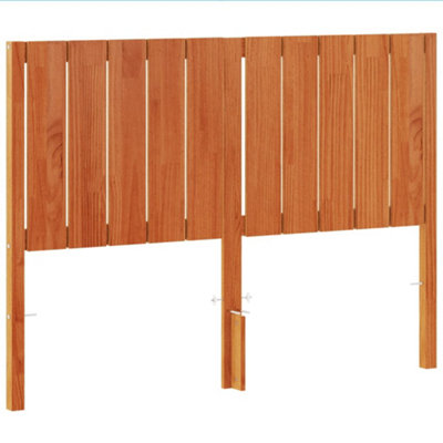 Berkfield Headboard Wax Brown 135 cm Solid Wood Pine