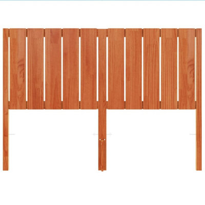 Berkfield Headboard Wax Brown 135 cm Solid Wood Pine