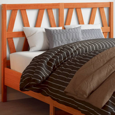 Berkfield Headboard Wax Brown 160 cm Solid Wood Pine