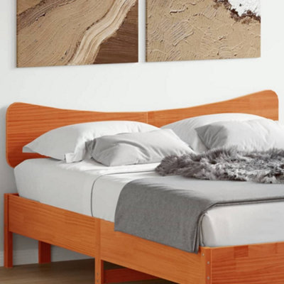 Berkfield Headboard Wax Brown 160 cm Solid Wood Pine