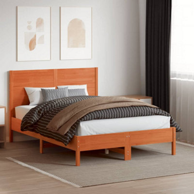 Berkfield Headboard Wax Brown 160 cm Solid Wood Pine