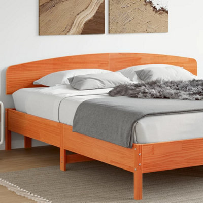 Berkfield Headboard Wax Brown 180 cm Solid Wood Pine