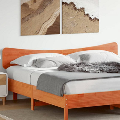 Berkfield Headboard Wax Brown 180 cm Solid Wood Pine