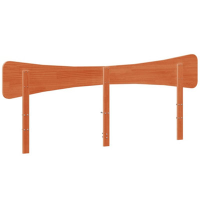 Berkfield Headboard Wax Brown 180 cm Solid Wood Pine