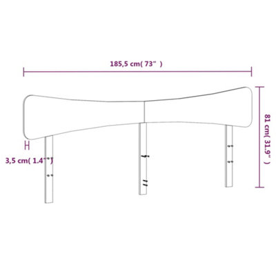 Berkfield Headboard Wax Brown 180 cm Solid Wood Pine