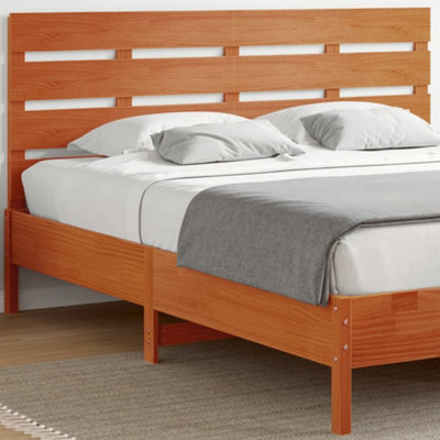 Berkfield Headboard Wax Brown 180 cm Solid Wood Pine