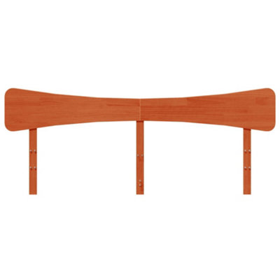 Berkfield Headboard Wax Brown 200 cm Solid Wood Pine