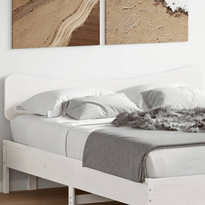 Berkfield Headboard White 160 cm Solid Wood Pine