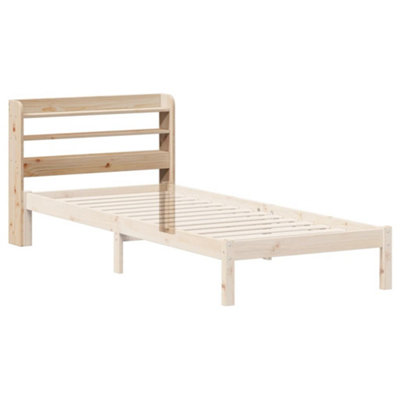 Berkfield Headboard with Shelves 100 cm Solid Wood Pine