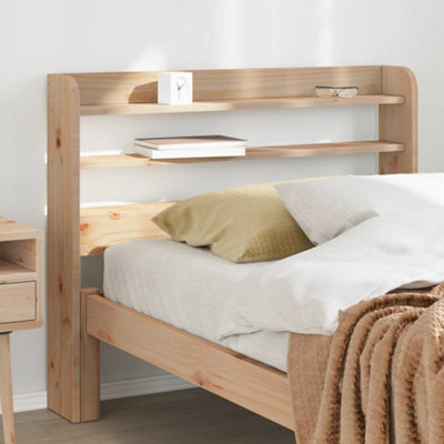 Berkfield Headboard with Shelves 75 cm Solid Wood Pine