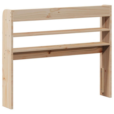 Berkfield Headboard with Shelves 75 cm Solid Wood Pine
