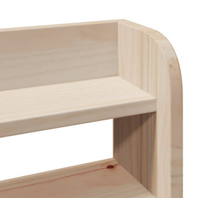 Berkfield Headboard with Shelves 75 cm Solid Wood Pine