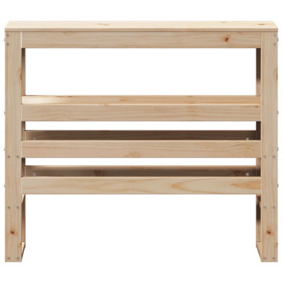 Berkfield Headboard with Shelves 90 cm Solid Wood Pine
