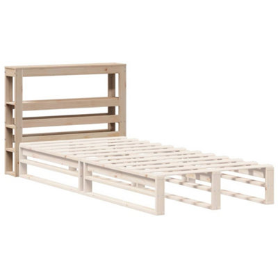 Berkfield Headboard with Shelves 90 cm Solid Wood Pine