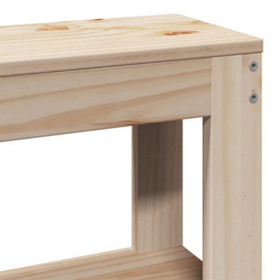 Berkfield Headboard with Shelves 90 cm Solid Wood Pine