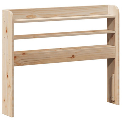 Berkfield Headboard with Shelves 90 cm Solid Wood Pine
