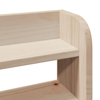 Berkfield Headboard with Shelves 90 cm Solid Wood Pine
