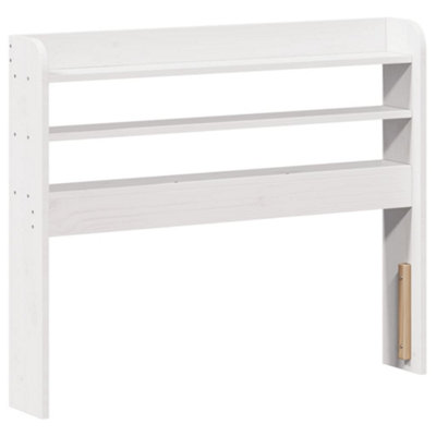 Berkfield Headboard with Shelves White 100 cm Solid Wood Pine