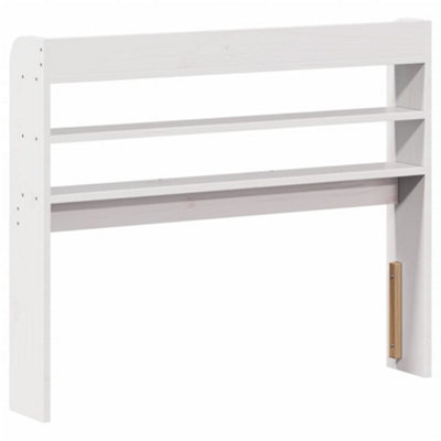 Berkfield Headboard with Shelves White 100 cm Solid Wood Pine