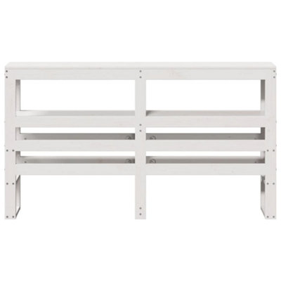 Berkfield Headboard with Shelves White 140 cm Solid Wood Pine