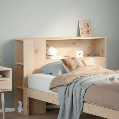 Berkfield Headboard with Storage 100 cm Solid Wood Pine