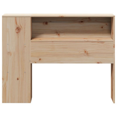 Berkfield Headboard with Storage 100 cm Solid Wood Pine