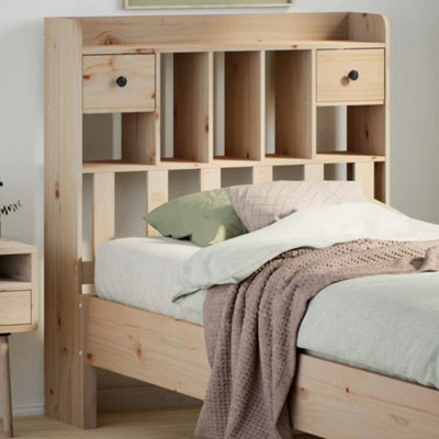 Berkfield Headboard with Storage 100 cm Solid Wood Pine