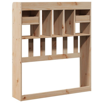 Berkfield Headboard with Storage 100 cm Solid Wood Pine