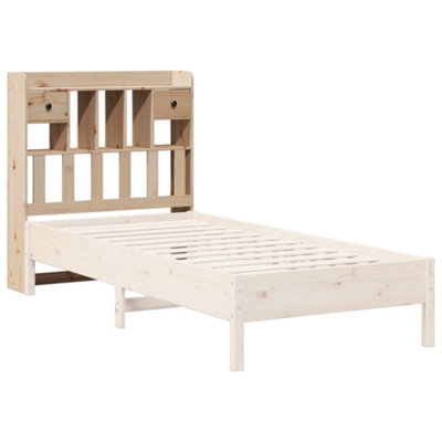 Berkfield Headboard with Storage 100 cm Solid Wood Pine