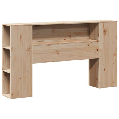 Berkfield Headboard with Storage 120 cm Solid Wood Pine