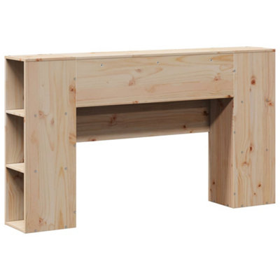 Berkfield Headboard with Storage 120 cm Solid Wood Pine
