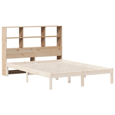Berkfield Headboard with Storage 140 cm Solid Wood Pine