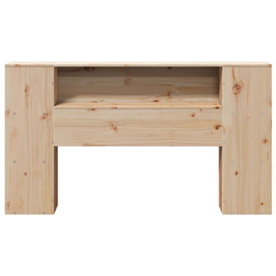 Berkfield Headboard with Storage 140 cm Solid Wood Pine
