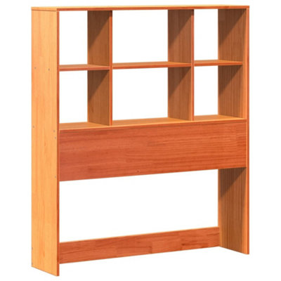 Berkfield Headboard with Storage Wax Brown 100 cm Solid Wood Pine